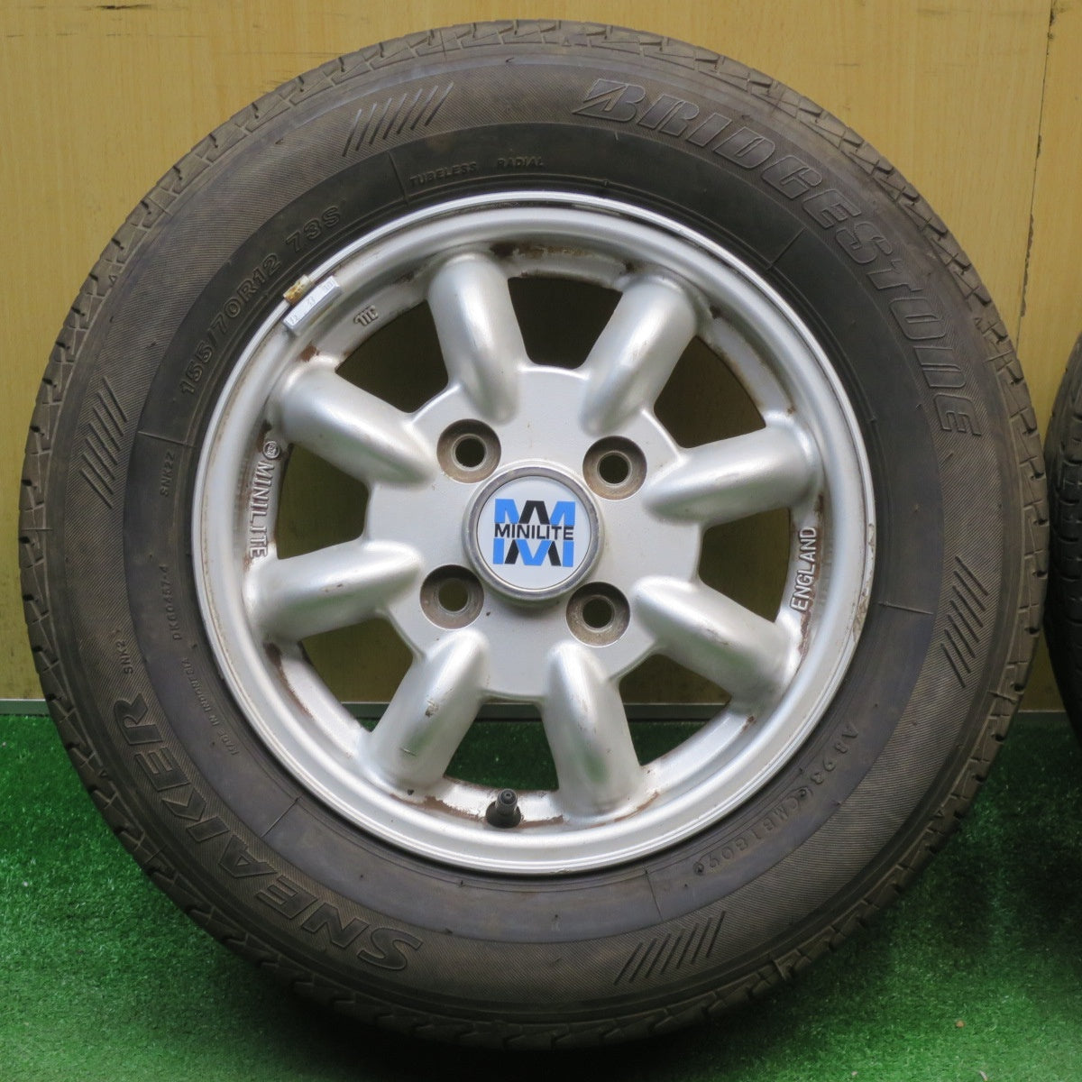 4本価格★MINILITE 155/70R12 ブリヂストン スニーカー SNK2 ミニライト 12インチ PCD100/4H★6032202NJノ