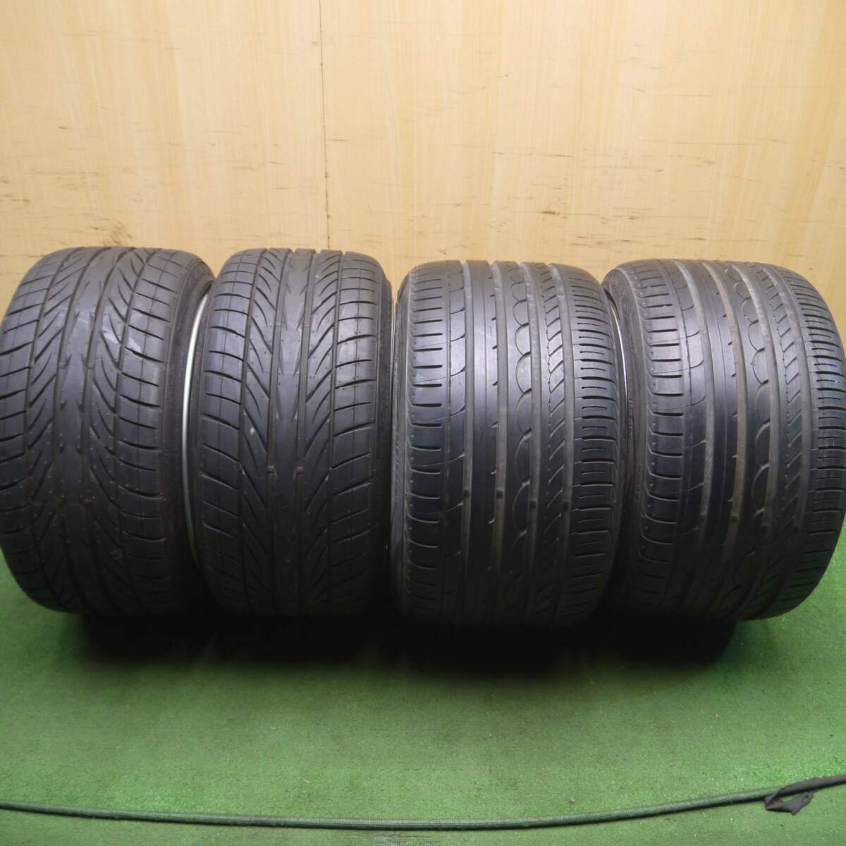 タイヤ2本未使用 綺麗★シボレー等 WORK MEISTER M1 275/35R18 315/30R18 グッドイヤー ヨコハマ PCD120.65/5H★4032605Hノ