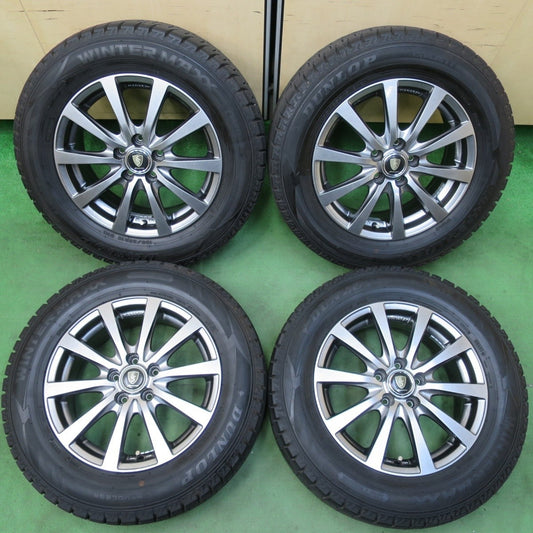バリ溝！21年！キレイ！9.5分★プリウス 等 195/65R15 スタッドレス ダンロップ ウインターマックス WM02 MANARAY SPORT マナレイスポーツ 15インチ PCD100/5H★5032105イス