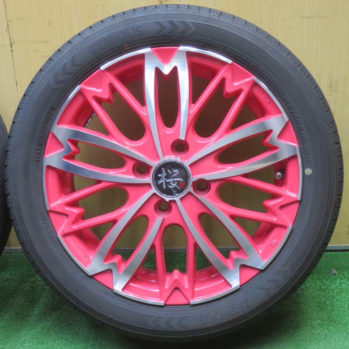 バリ溝！24年！キレイ！9分★和道 桜 五分咲き 165/55R15 ZERIOUS ゼリオズ ヨコハマ製 15インチ 軽サイズ PCD100/4H★6050807NJノ