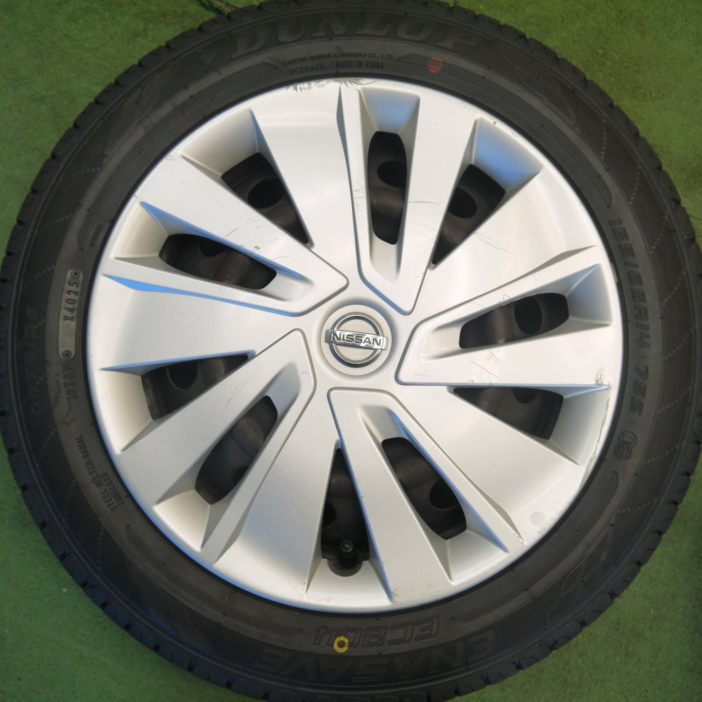 ほぼ未使用！25年★日産 デイズ 純正 スチール 155/65R14 ダンロップ エナセーブ EC204 14インチ PCD100/4H★6041401Hノ