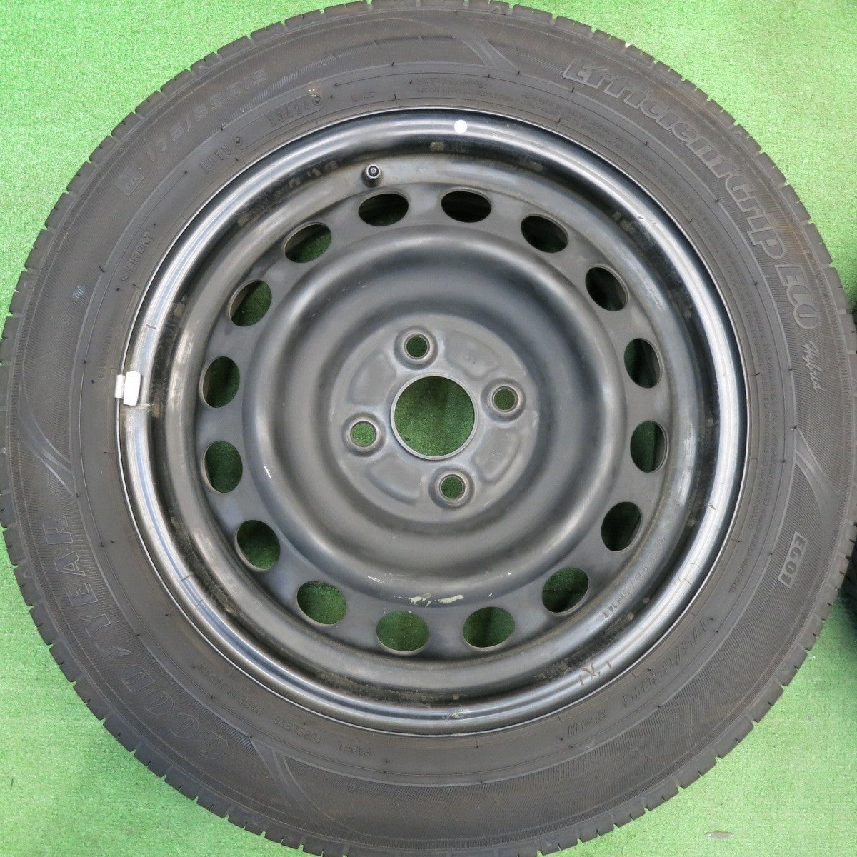 バリ溝！24年！9.5分★175/65R15 グッドイヤー EfficientGrip ECO hybrid スチール ホイール 15インチ PCD100/4H★6040503HAノ