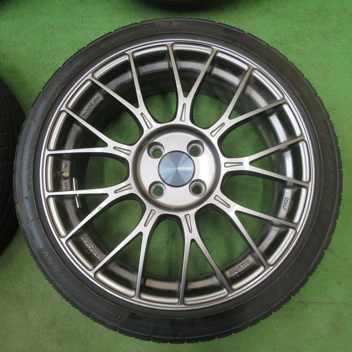 キレイ！25年★ENKEI PFM1 195/45R17 ナンカン SPORTNEX AS-3 エンケイ 17インチ PCD100/4H★6020302ナノ