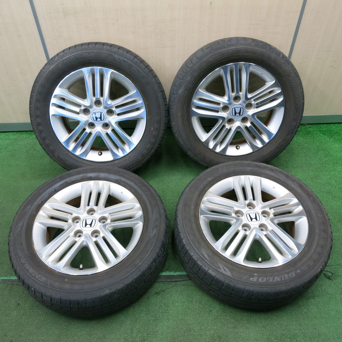 *送料無料* バリ溝！9分★ホンダ ステップワゴン スパーダ 純正 205/60R16 ダンロップ エナセーブ RV504 16インチ PCD114.3/5H★4031805NJノ