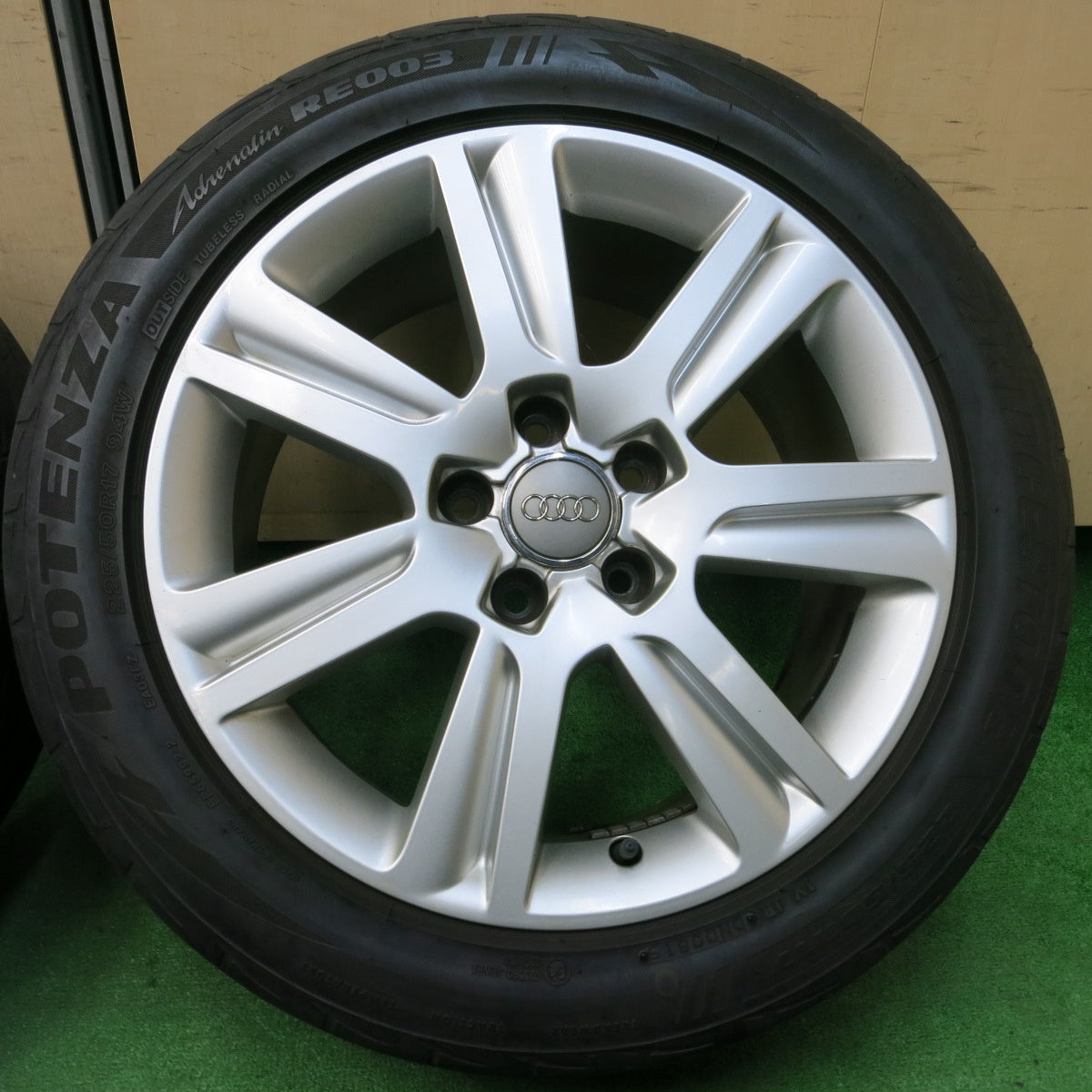 *送料無料* 4本価格★アウディ A4 純正 225/50R17 ブリヂストン ポテンザ RE003 コンチネンタル MC5 17インチ PCD112/5H★4032702イノ