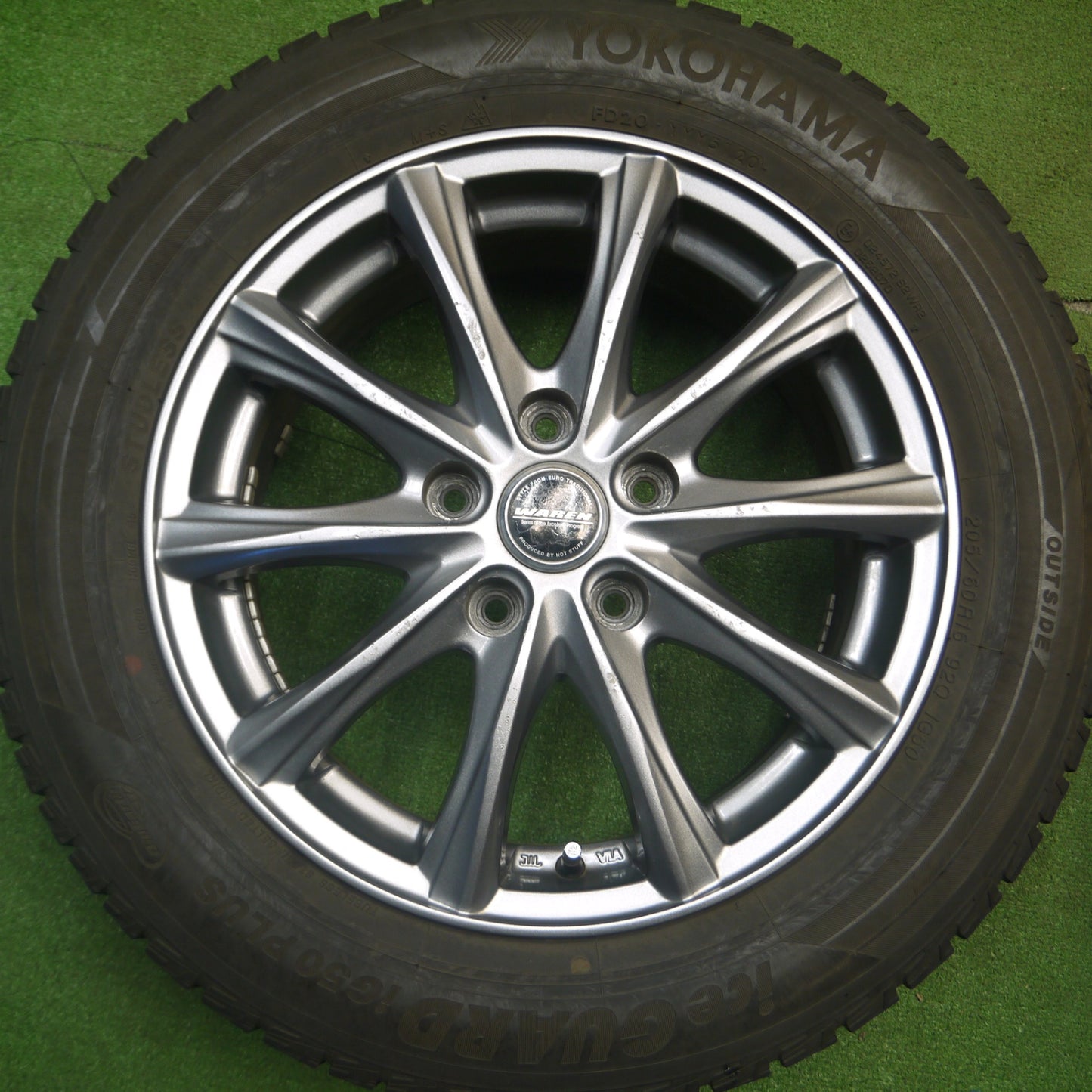 [送料無料] バリ溝！9.5分★スタッドレス 205/60R16 ヨコハマ アイスガード iG50 プラス WAREN ヴァーレン 16インチ PCD114.3/5H★5020506Hス