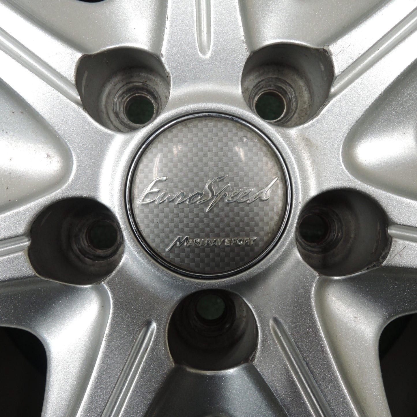 *送料無料* バリ溝！9分★プリウス等 195/65R15 ヨコハマ ブルーアース E52A EuroSpeed MANARAY SPORT PCD100/5H★4030504NJノ