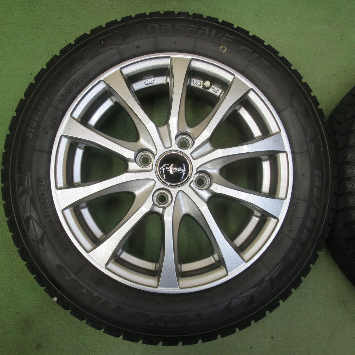 バリ溝！23年！キレイ！9分◎スタッドレス 165/65R14 トーヨー オブザーブ GIZ2 Exceeder エクシーダー 14インチ PCD100/4H◎6061504イス