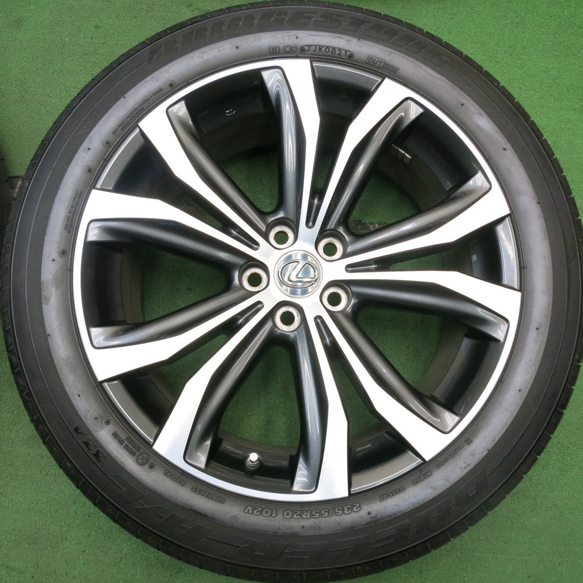 センサー付！バリ溝！21年！9分★レクサス RX バージョンL 純正 235/55R20 ブリヂストン デューラー H/L 33A 20インチ PCD114.3/5H★5071904HAノ