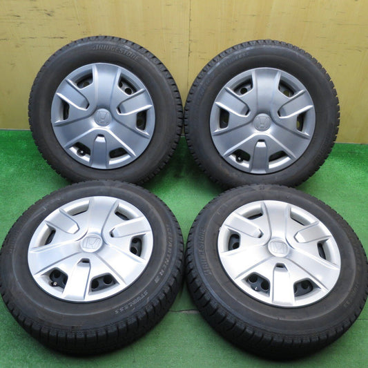 バリ溝！22年！キレイ！9分★ホンダ フィット 純正 スチール 185/65R15 スタッドレス ブリヂストン アイスパートナー2 15インチ PCD100/4H★5030701Hス