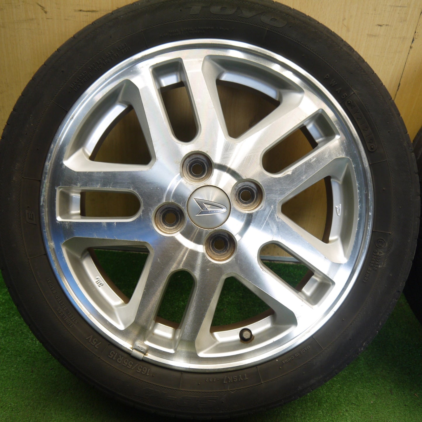 4本価格◎ダイハツ ムーヴ タント カスタム 等 純正 165/55R15 トーヨー SD-K7 15インチ PCD100/4H◎6070702Hノ