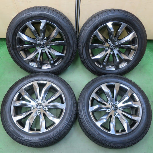 センサー付！バリ溝！キレイ！9.5分★レクサス NX Fスポーツ 純正 235/55R18 スタッドレス ダンロップ ウインターマックス SJ8 18インチ PCD114.3/5H★6042905イス