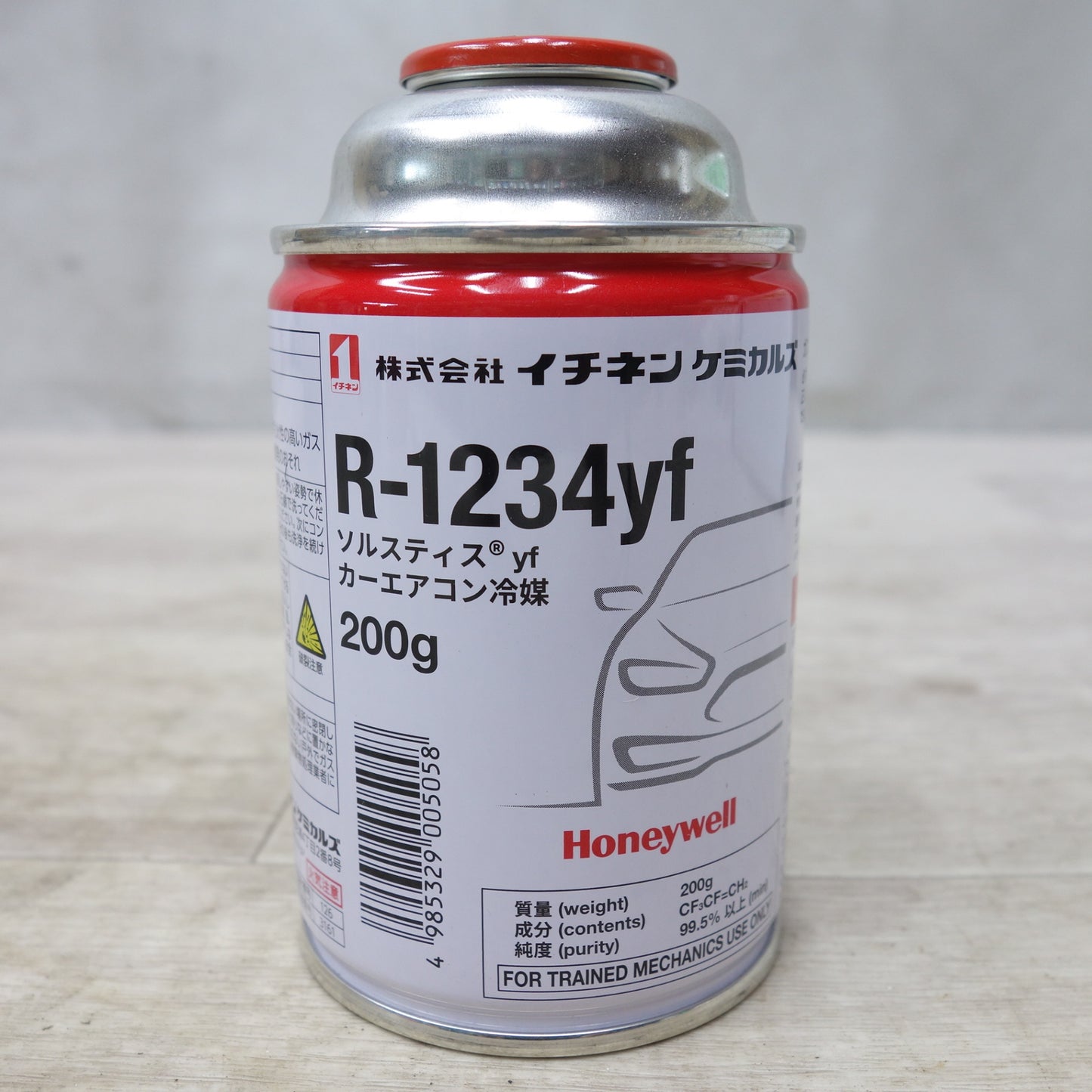 ●複数在庫有●[送料無料] 未使用◆イチネン ケミカルズ ソルスティス yf カーエアコン 冷媒 R-1234yf 200g クーラー ガス Honeywell ハネウェル◆