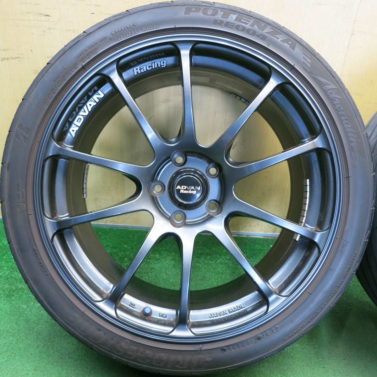 4本価格◎245/40R19 ブリヂストン ポテンザ RE004 Adrenalin ADVAN Racing RZ アドバン レーシング 19インチ PCD114.3/5H◎6061407HAノ