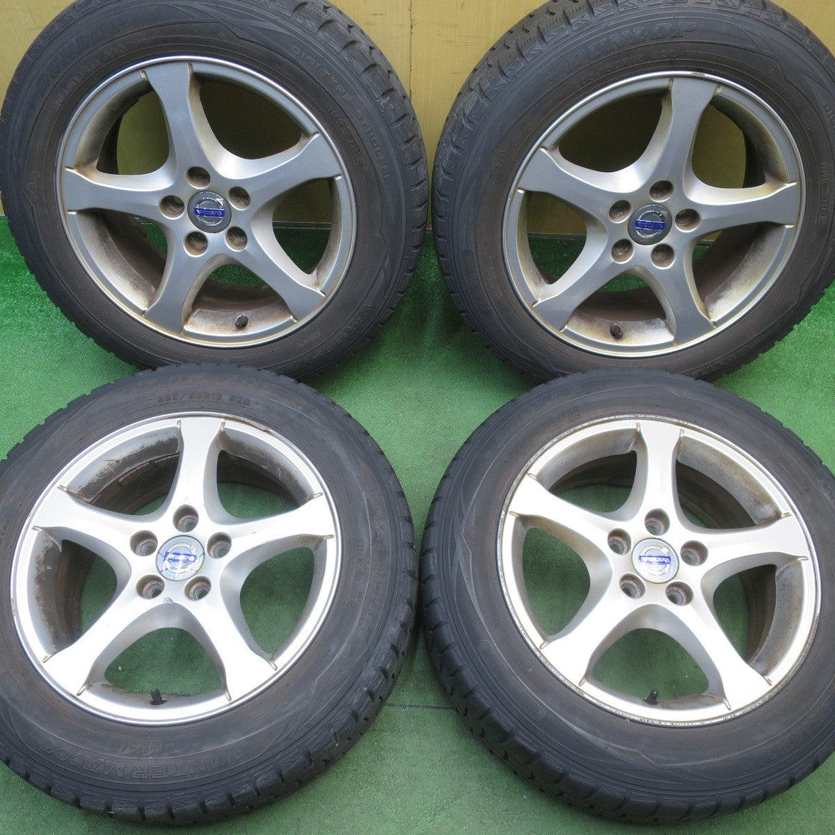 4本価格★ボルボ S60 V60 等 純正 205/60R16 スタッドレス ダンロップ ウインターマックス WM01 16インチ PCD108/5H★6051508NJス