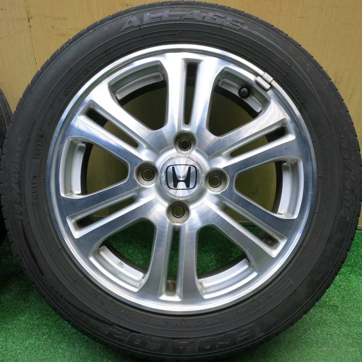 4本価格！22年★ホンダ N-BOX 純正 155/65R14 アレージ エコ AL02 ALLAGE ECO 14インチ Nボックス NBOX PCD100/4H★5122004HAノ