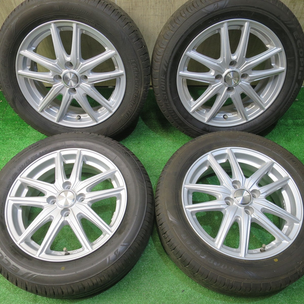 バリ溝！9.5分★185/60R15 グッドイヤー EfficientGrip ECO hybrid ブリヂストン エコピア NH100C ECO FORME SE-20 エコフォルム 15インチ PCD100/4H★6050602NJノ
