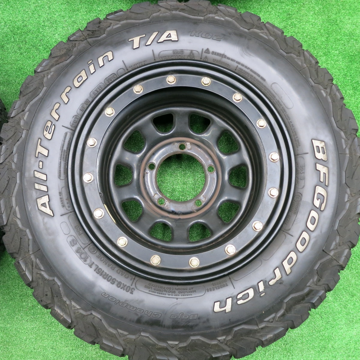 *送料無料* ビードロック付！バリ溝！9分★デイトナ ダッジ ラムバン 30×9.50R15 31×10.50R15 BFグッドリッチ All-Terrain T/A KO2 DAYTONA PCD139.7/5H★4081001HAノ