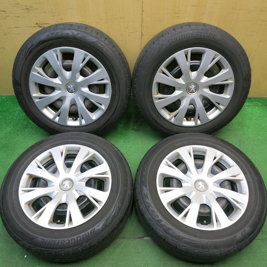 バリ溝！21年！8.5分★プジョー 208 純正 スチール 185/65R15 ブリヂストン プレイズ PX2 15インチ PCD108/4H★5042713HAノ
