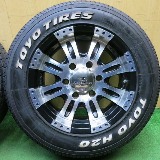 バリ溝！23年！9.5分◎FLEDERMAUS CUERVO8 215/65R16 トーヨー H20 H30 ホワイトレター フレーダーマウス クエルボ8 16インチ PCD139.7/6H◎6072503HAノ