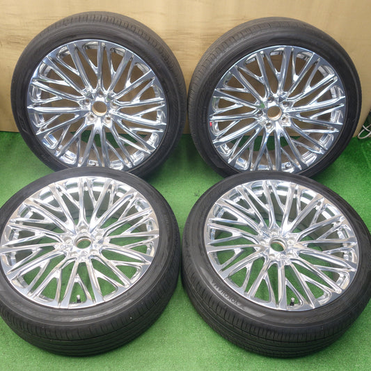 バリ溝！25年！キレイ！9.5分★40系 アルファード ヴェルファイア レクサス LM 等 AK FORGED PAFL30 255/40R21 ヨコハマ アドバン dB V552 21インチ PCD120/5H★6030702KTノ