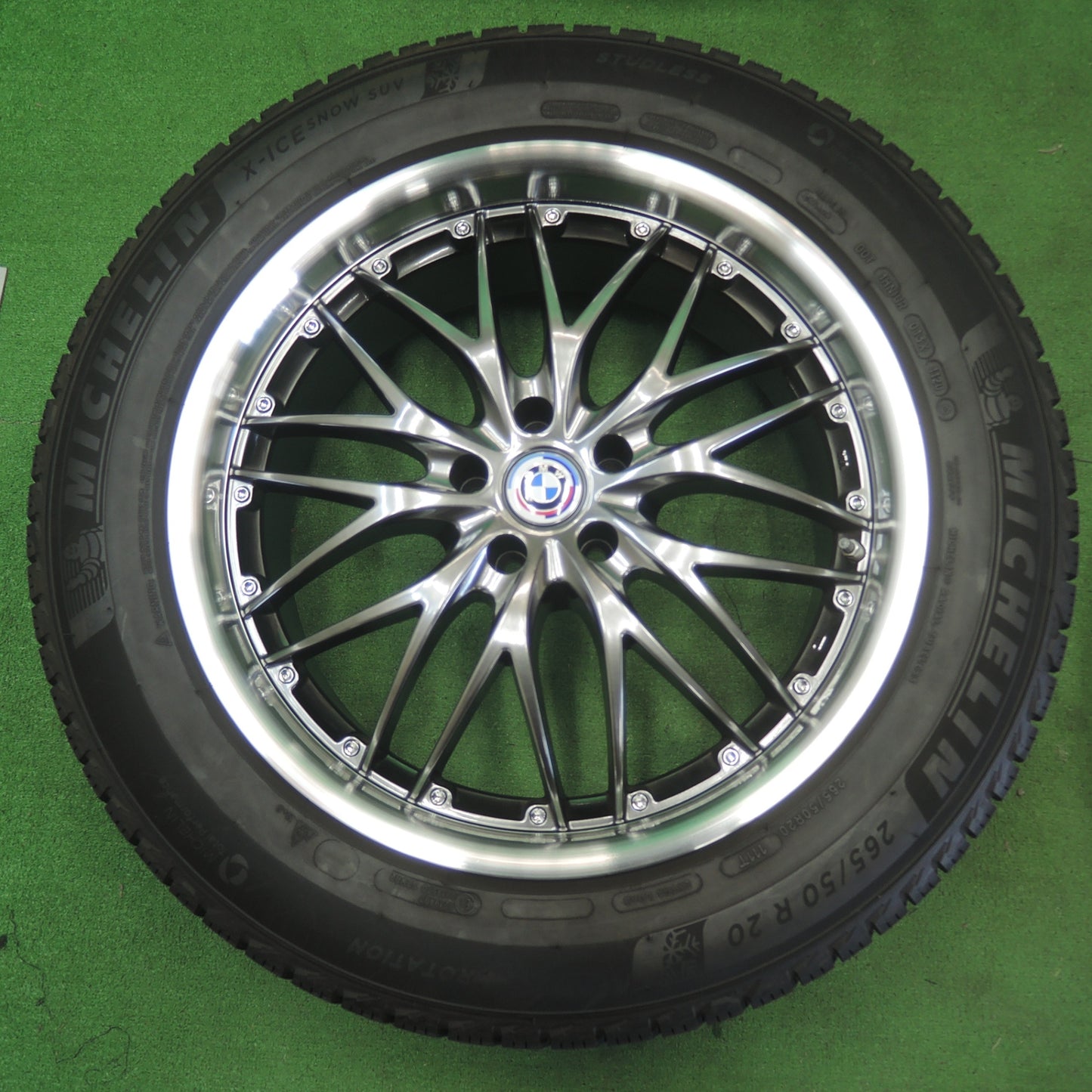 *送料無料* バリ溝！23年！キレイ！9.5分以上★BMW 等 K-force 265/50R20 295/45R20 スタッドレス ミシュラン X-ICE SNOW SUV 20インチ PCD120/5H★4060302ナス