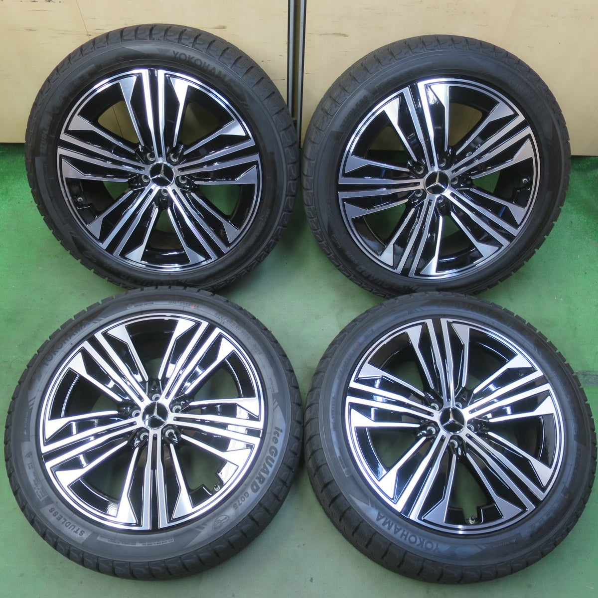 バリ溝！24年！キレイ！9.5分◎ベンツ EQS 純正 275/45R21 スタッドレス ヨコハマ アイスガード G075 21インチ PCD112/5H◎6071104イス