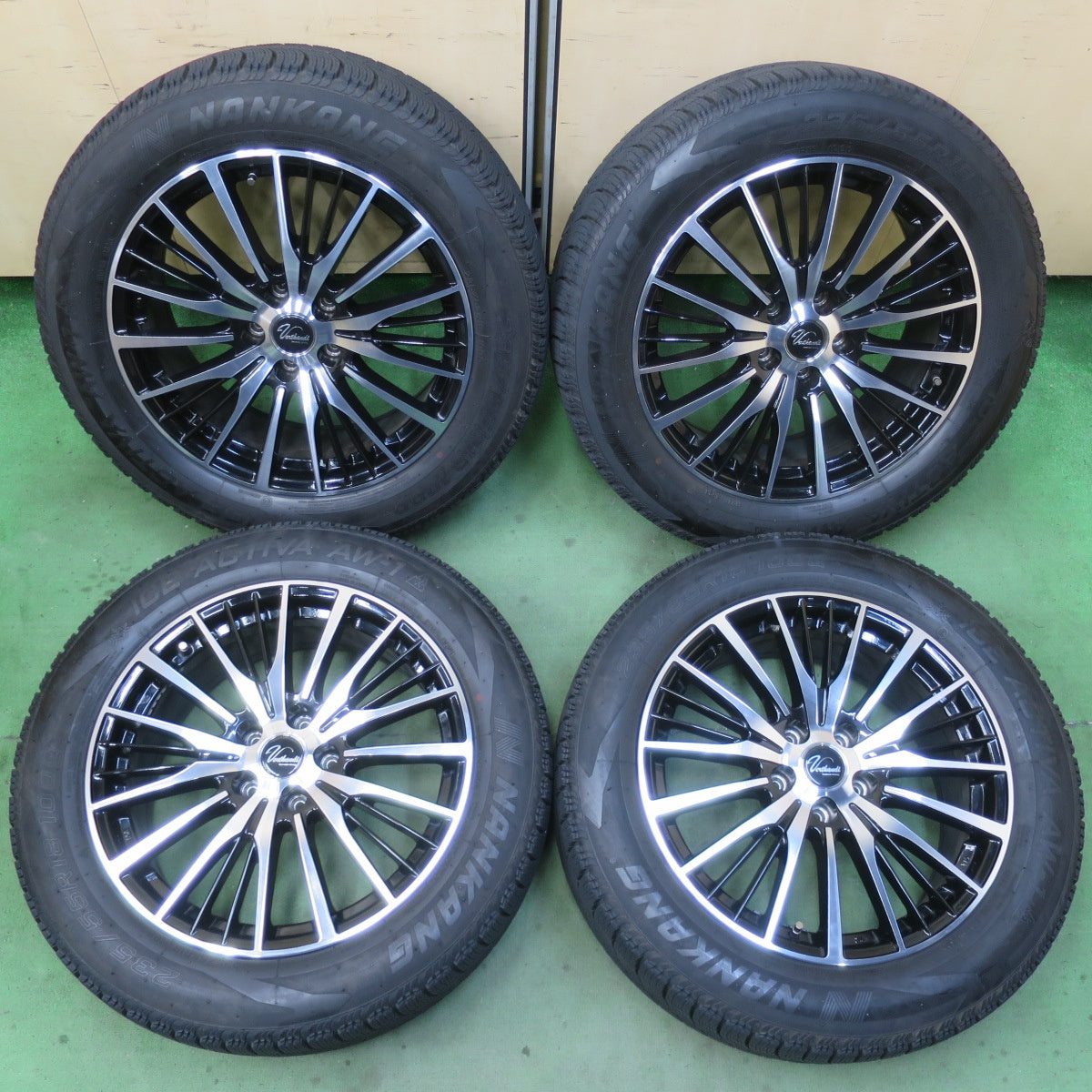 バリ溝！23年！キレイ！9分★スタッドレス 235/55R18 ナンカン アイスアクティバ AW-1 Verthandi ヴェルザンディ ヴェルサンディ 18インチ PCD114.3/5H★6022802イス