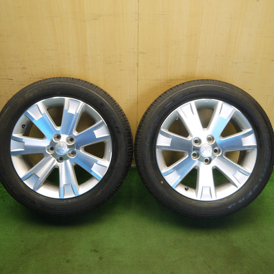 バリ溝！キレイ！9.5分！2本◎三菱 デリカ D:5 純正 225/55R18 グッドイヤー イーグル LS2 18インチ D5 PCD114.3/5H◎6072701Hノ