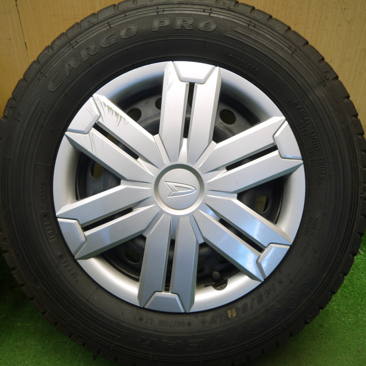 4本価格！25年◎ダイハツ アトレー 純正 スチール 145/80R12 80/78N グッドイヤー CARGO PRO カーゴ プロ 12インチ PCD100/4H◎6100204Hノ