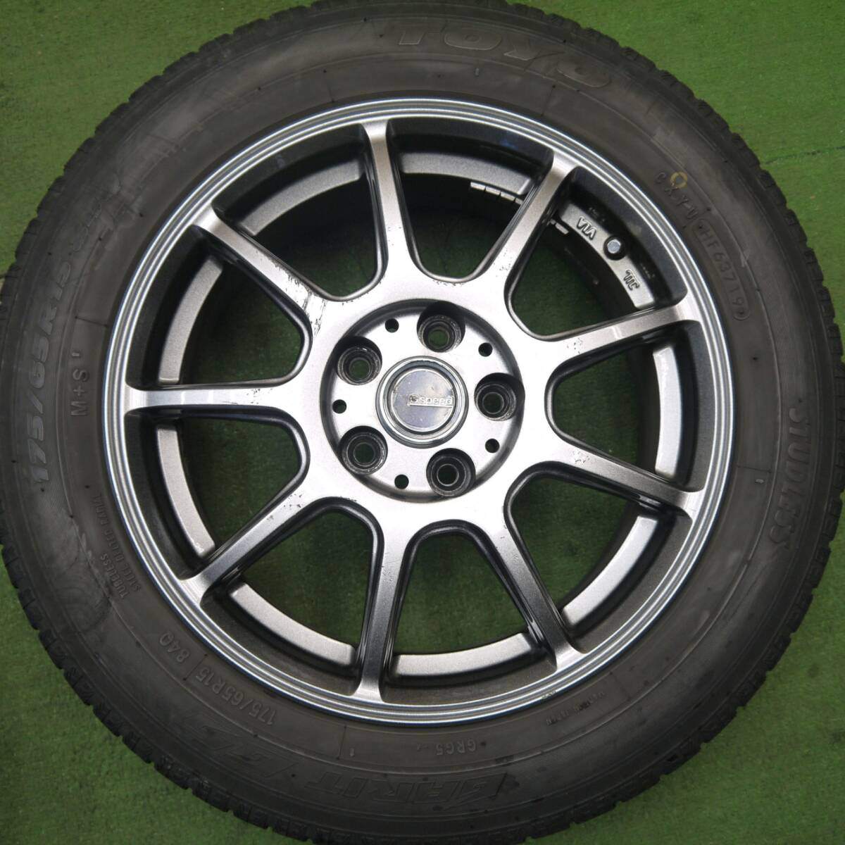 4本価格★シエンタ 等 175/65R15 スタッドレス トーヨー ガリット G5 G.speed Gスピード 15インチ PCD100/5H★5052604Hス