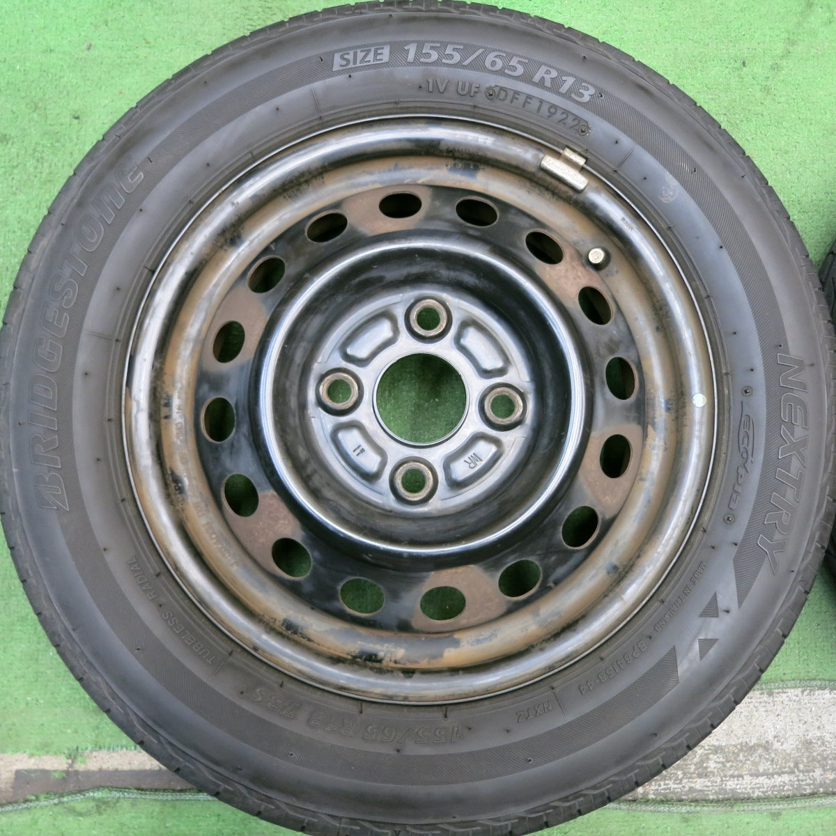 バリ溝！22年！8.5分★155/65R13 ブリヂストン ネクストリー エコピア スチール ホイール 13インチ PCD100/4H★5083007HAノ
