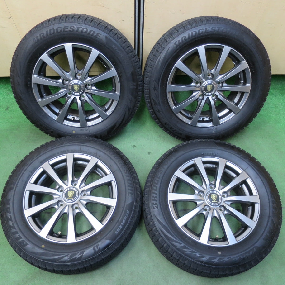 キレイ！21年★スタッドレス 195/65R15 ブリヂストン ブリザック VRX2 MANARAY SPORT マナレイ スポーツ 15インチ PCD114.3/5H★5122410イス