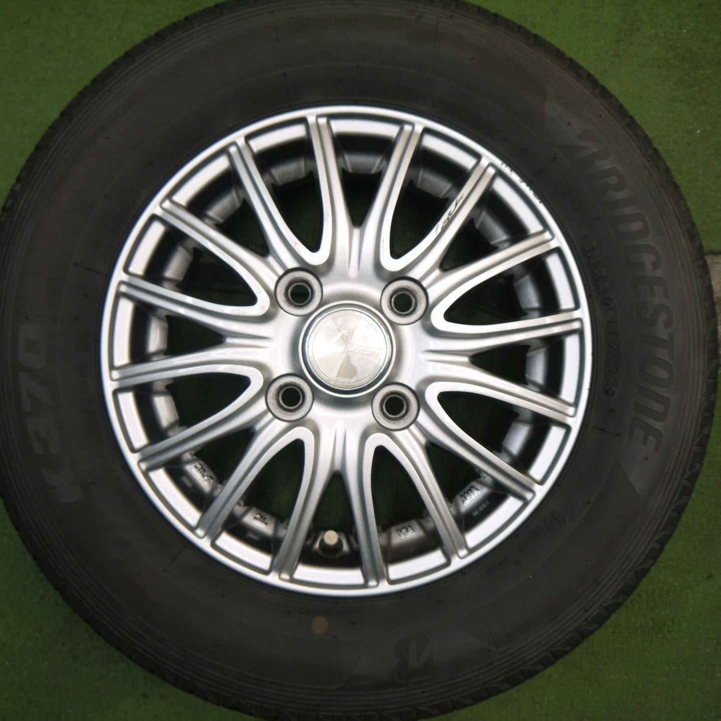 キレイ！24年★145/80R12 80/78N ブリヂストン K370 WEZEN 社外 アルミ 12インチ PCD100/4H★5090104Hノ