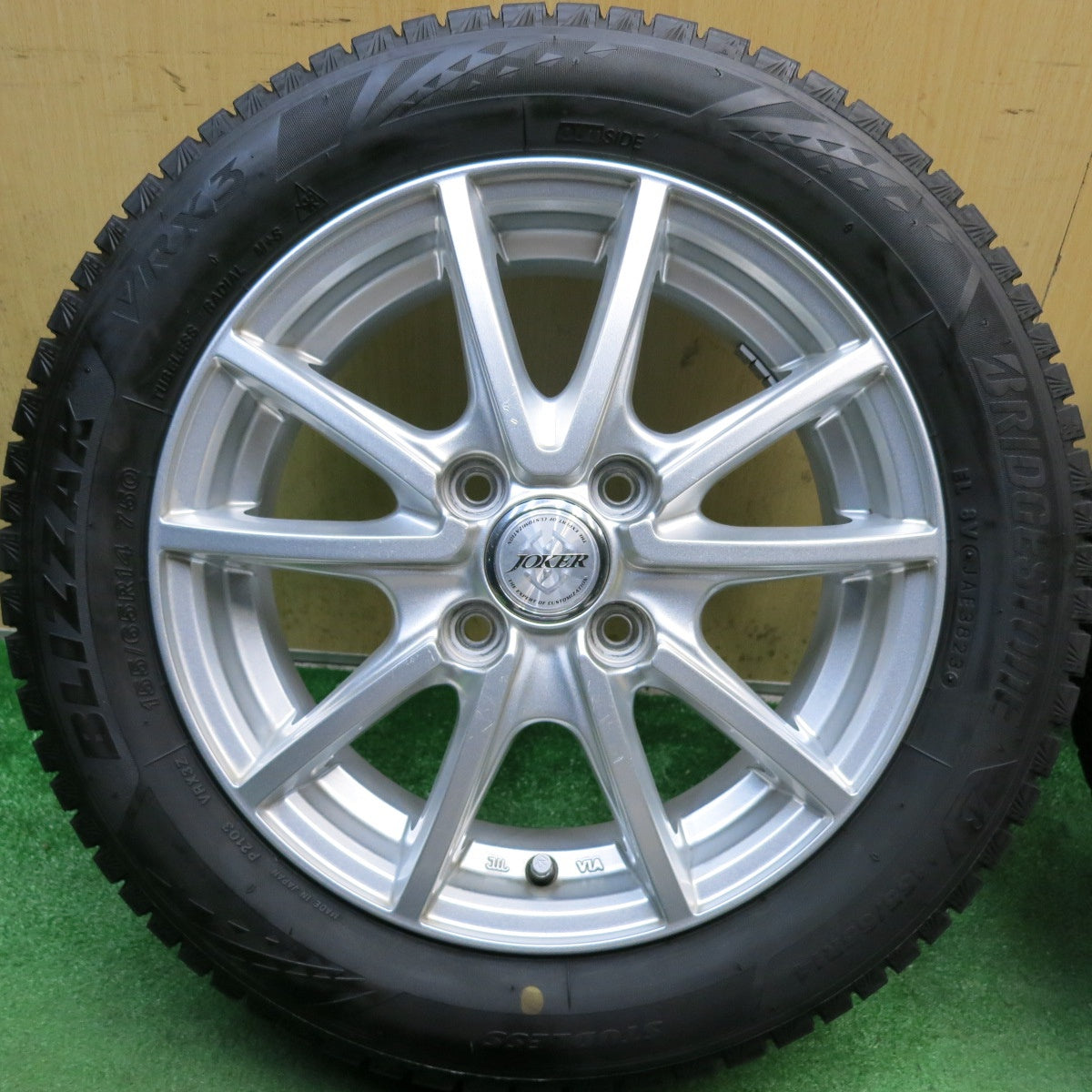 4本価格！23年◎スタッドレス 155/65R14 ブリヂストン ブリザック VRX3 JOKER ジョーカー 14インチ PCD100/4H◎6092604HAス