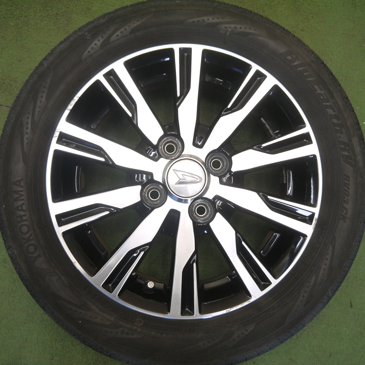 キレイ！23年★ダイハツ タント カスタム 純正 155/65R14 ヨコハマ BluEarth-RV RV03 CK ブルーアース 14インチ PCD100/4H★6052007Hノ