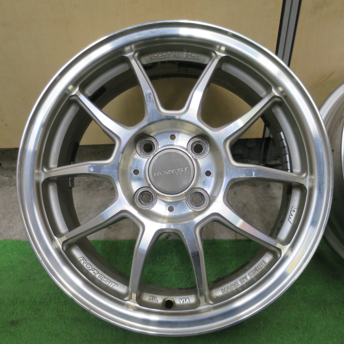 4本価格★ROZEST ECO ENKEI ローゼスト エコ エンケイ 15インチ ホイール 15×5.5J PCD100/4H★6050803NGホ