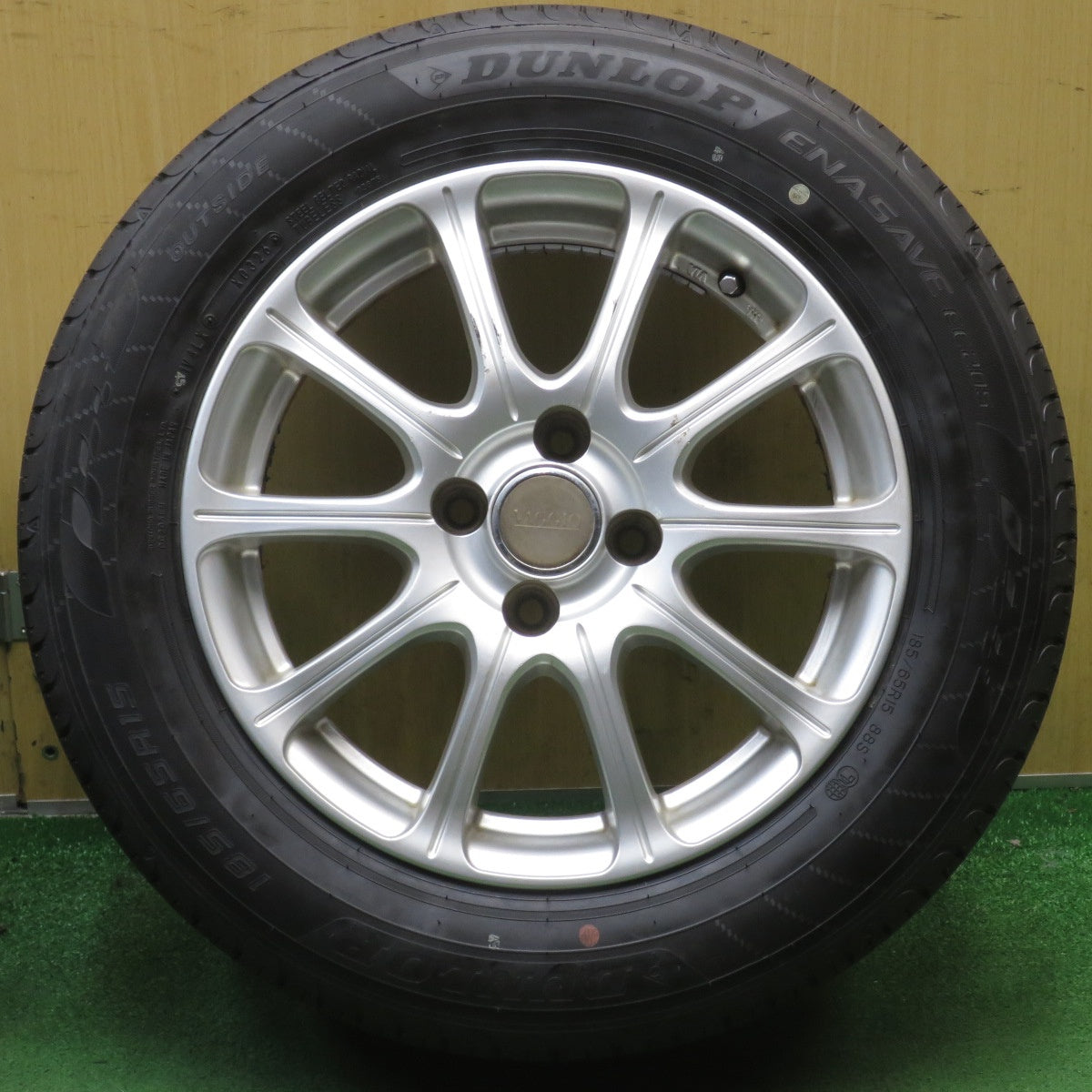 バリ溝！26年！ほぼ10分◎185/65R15 ダンロップ エナセーブ EC205 VAGGIO ヴァッジオ 15インチ PCD100/4H◎6090902NJノ