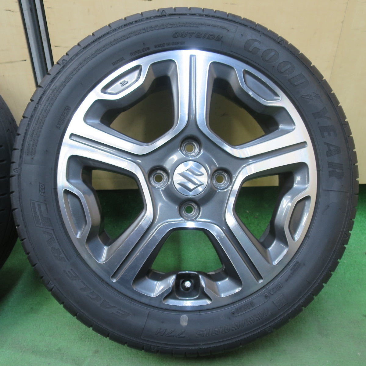 バリ溝！24年！ほぼ10分★スズキ MR31S ハスラー 純正 165/60R15 ヨコハマ BluEarth-ES ES32 グッドイヤー イーグル RVF ECO 15インチ PCD100/4H★5121306イノ