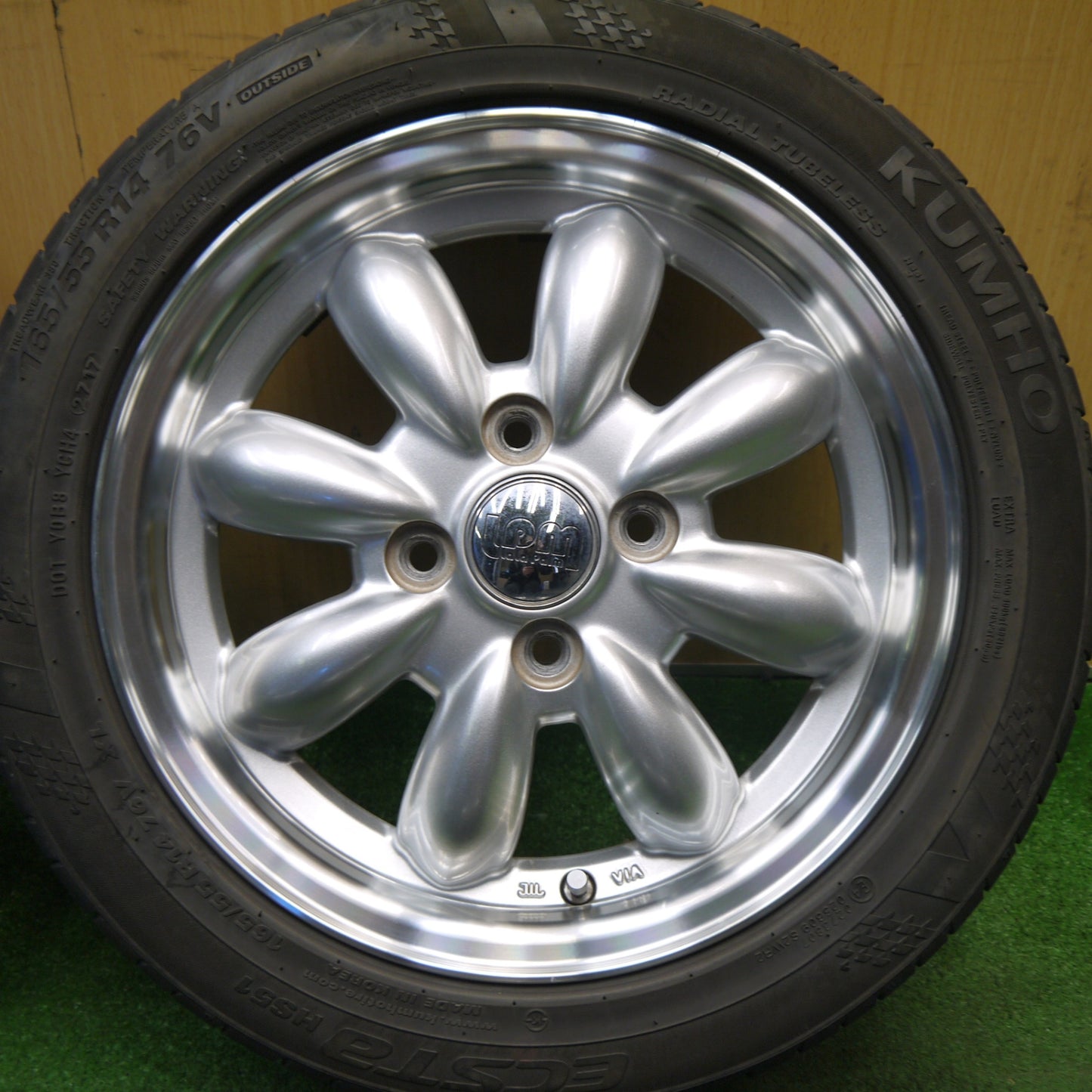 キレイ★165/55R14 クムホ ECSTA HS51 LaLa Palm ララパーム 14インチ エクスタ PCD100/4H★6021003Hノ