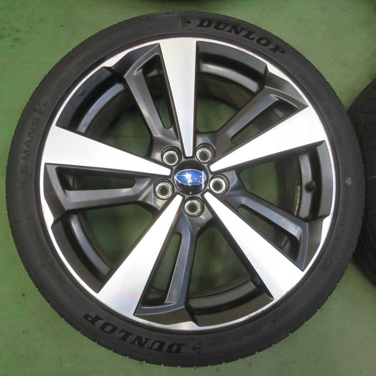 バリ溝！24年！8.5分★スバル インプレッサ スポーツ 純正 225/40R18 ダンロップ LE MANS V+ ルマン5+ 18インチ PCD100/5H★6041306イノ