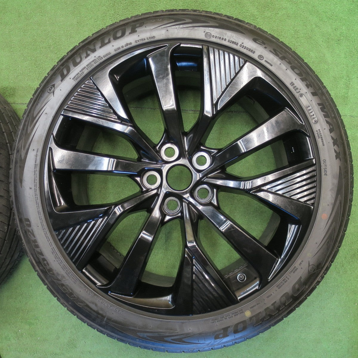 ほぼ未使用！24年！キレイ★トヨタ 40系 アルファード 純正 MODELLISTA WingDancer XVII 245/45R20 ダンロップ e.スポーツマックス モデリスタ 20インチ PCD120/5H★6051401NJノ