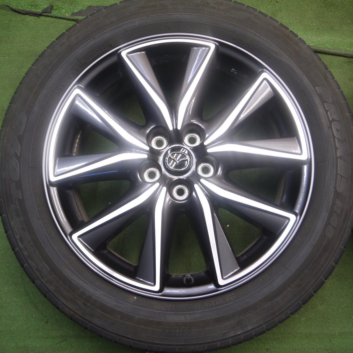 *送料無料* キレイ！20年★マツダ CX-5 純正 225/55R19 トーヨー プロクセス R46 19インチ CX5 PCD114.3/5H★4072407Hノ