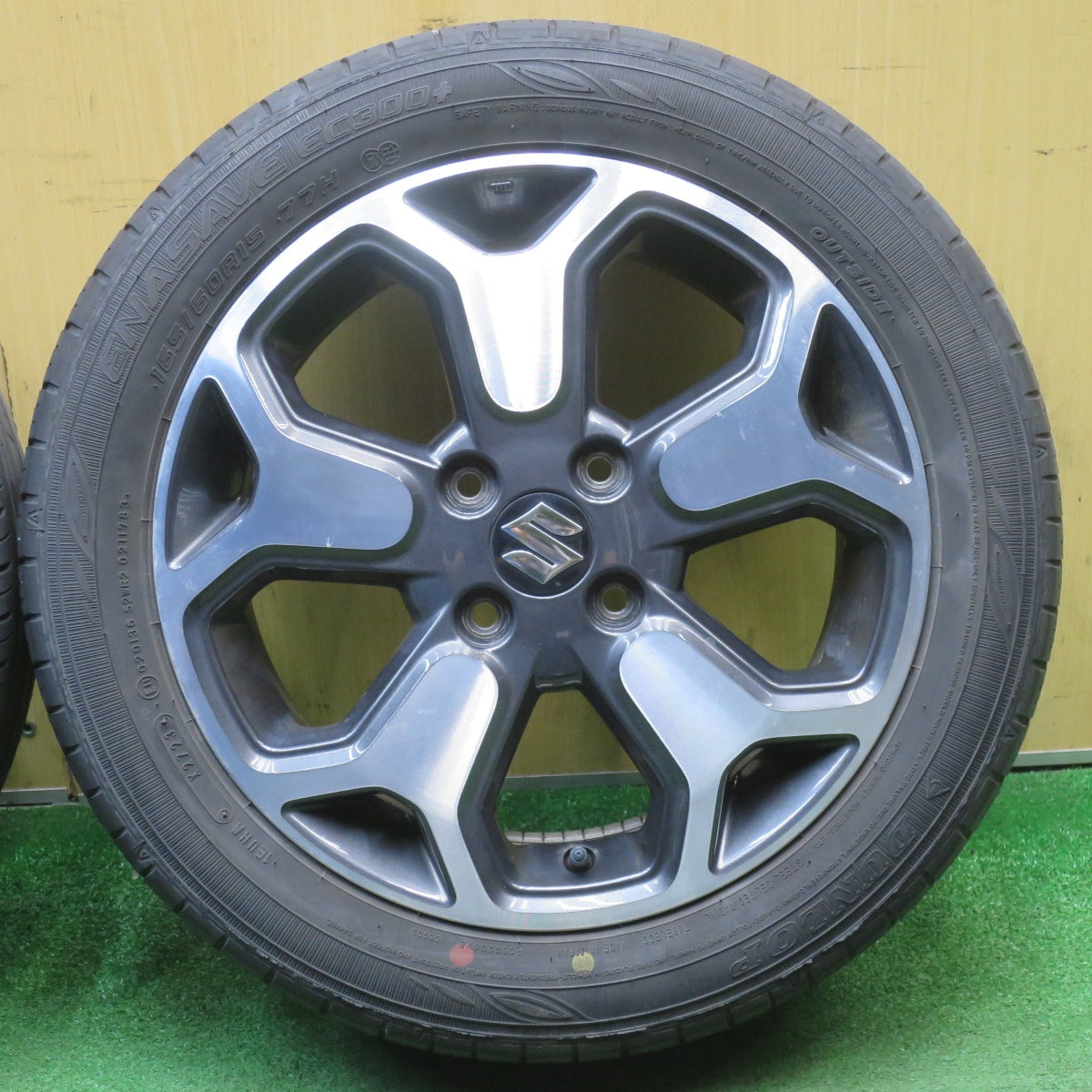 4本価格！23年★スズキ ハスラー 純正 165/60R15 ダンロップ エナセーブ EC300+ 15インチ PCD100/4H★6040904NJノ
