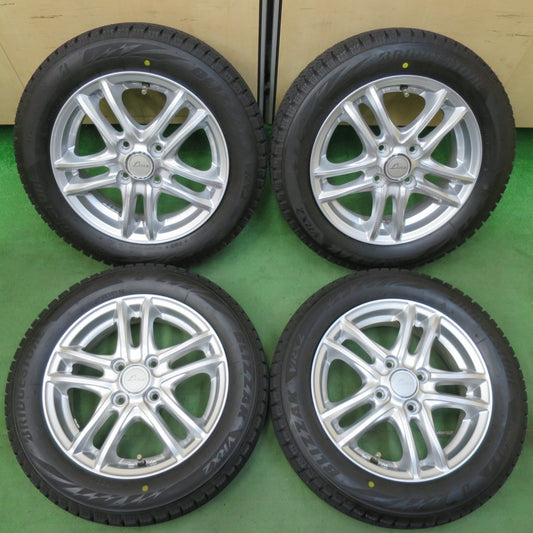 バリ溝！23年！キレイ！ほぼ10分★スタッドレス 155/65R14 ブリヂストン ブリザック VRX2 Linz 社外 アルミ 14インチ PCD100/4H★5013113イス