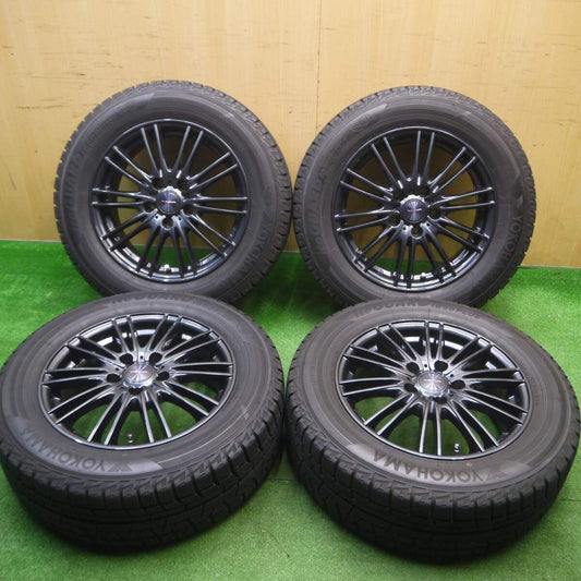 バリ溝！キレイ！9分★スタッドレス 215/60R16 ヨコハマ アイスガード iG50 プラス VELVA AGUDO ヴェルヴァ 16インチ PCD114.3/5H★4120601Hス