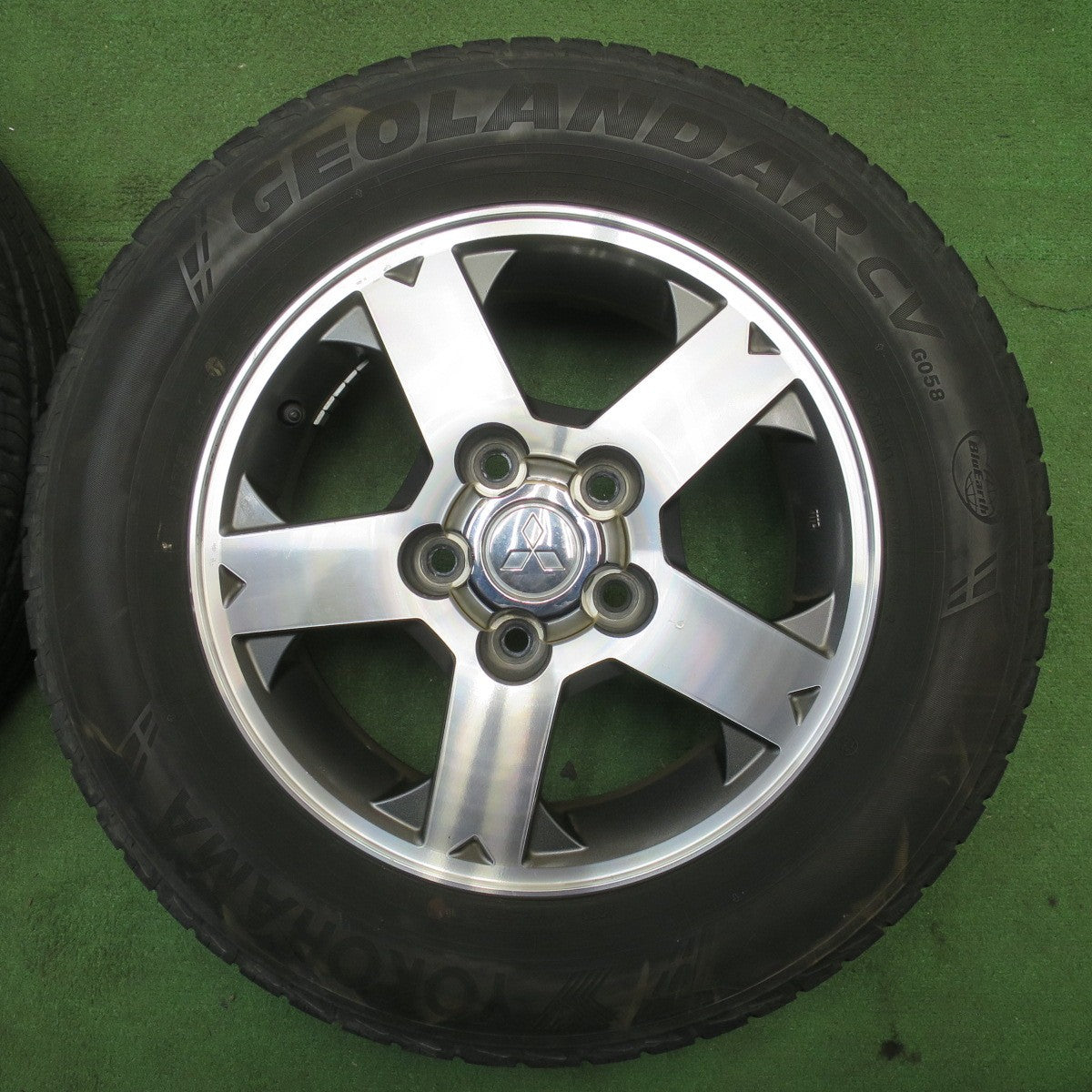 バリ溝！8.5分★三菱 パジェロ ミニ 純正 175/80R15 ヨコハマ ジオランダー CV G058 15インチ PCD114.3/5H★6032302NJノ