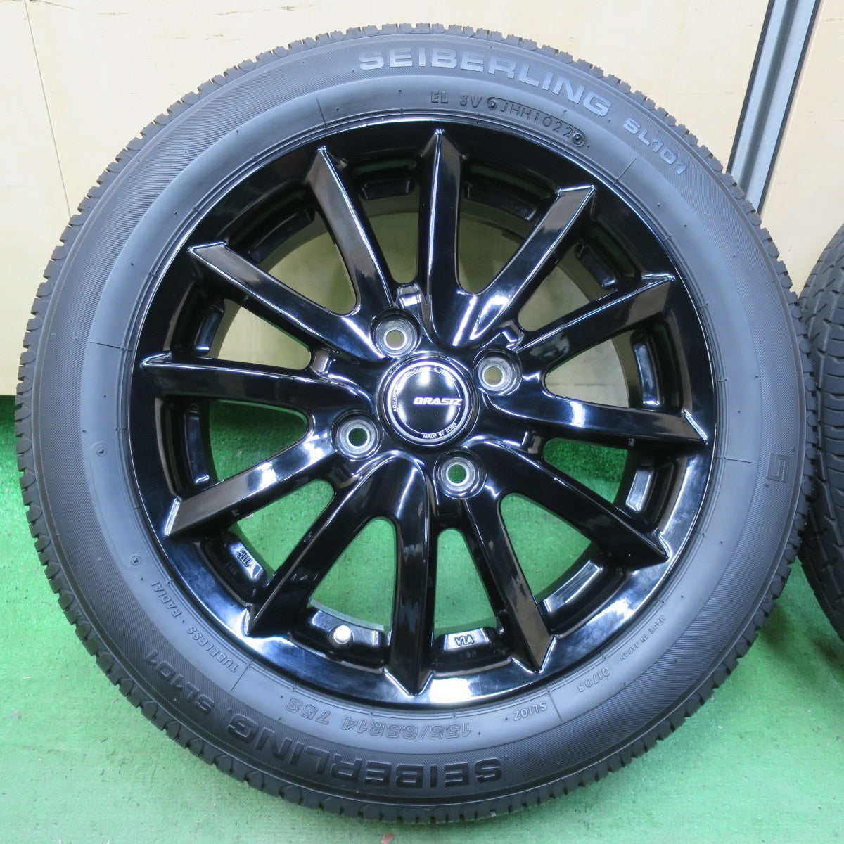 キレイ！22年★155/65R14 セイバーリング SL101 QRASIZ KOSEI クレイシズ コーセイ 14インチ PCD100/4H★5061105イノ