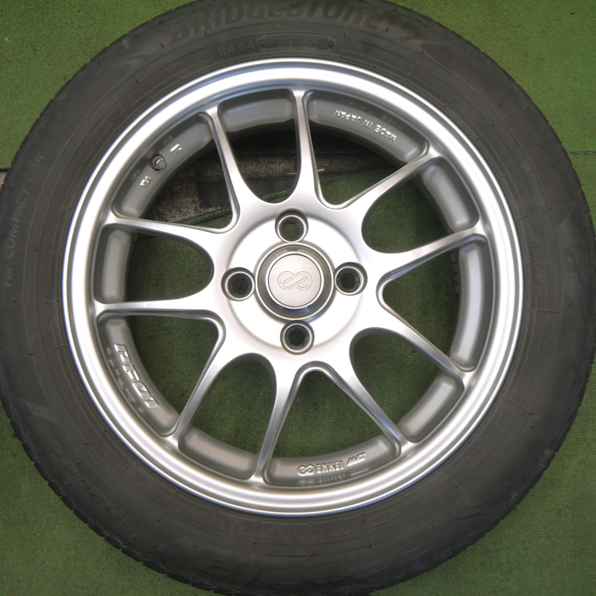キレイ！24年◎165/65R15 ブリヂストン エコピア NH200C ENKEI PF01 エンケイ 15インチ PCD100/4H◎6082803Hノ