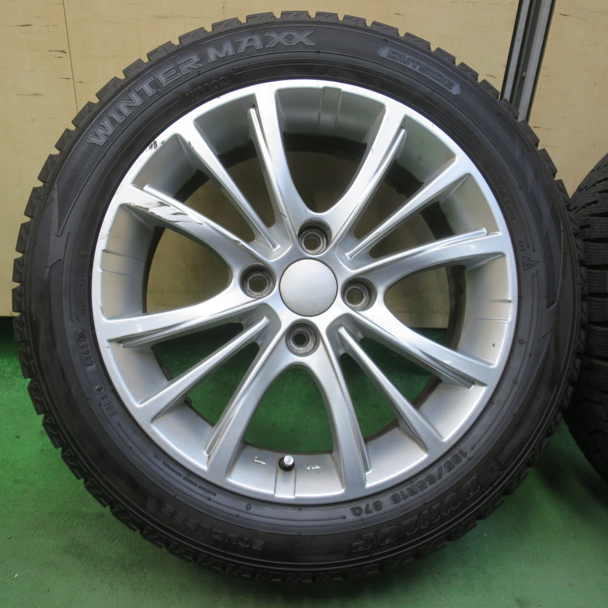バリ溝！9.5分★プジョー 等 ATS CP Type 195/55R16 スタッドレス ダンロップ ウインターマックス WM02 CPタイプ 16インチ PCD108/4H★6021505IMス